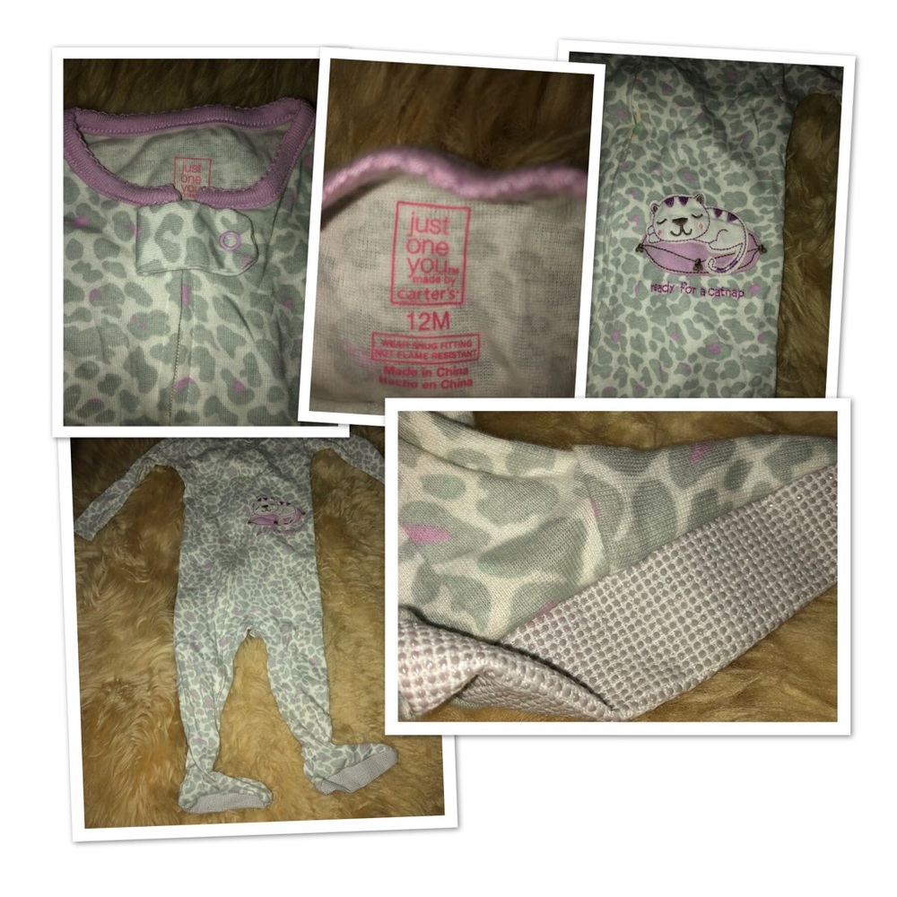 Infant 12 months girls sleeper no slip footies